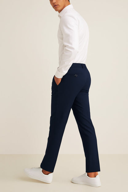 Men's Woven Slim-Cut Work Trousers