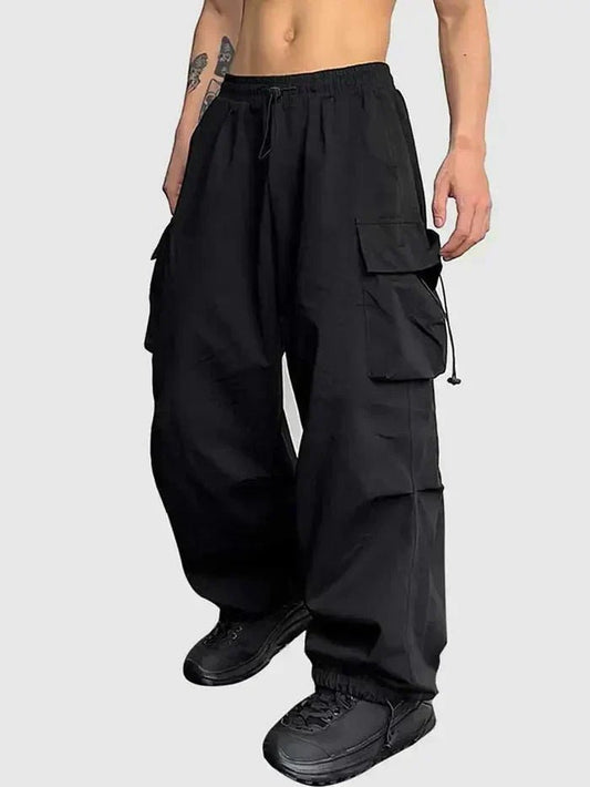 Men's Relaxed Fit Toggle Cuff Cargo Trousers