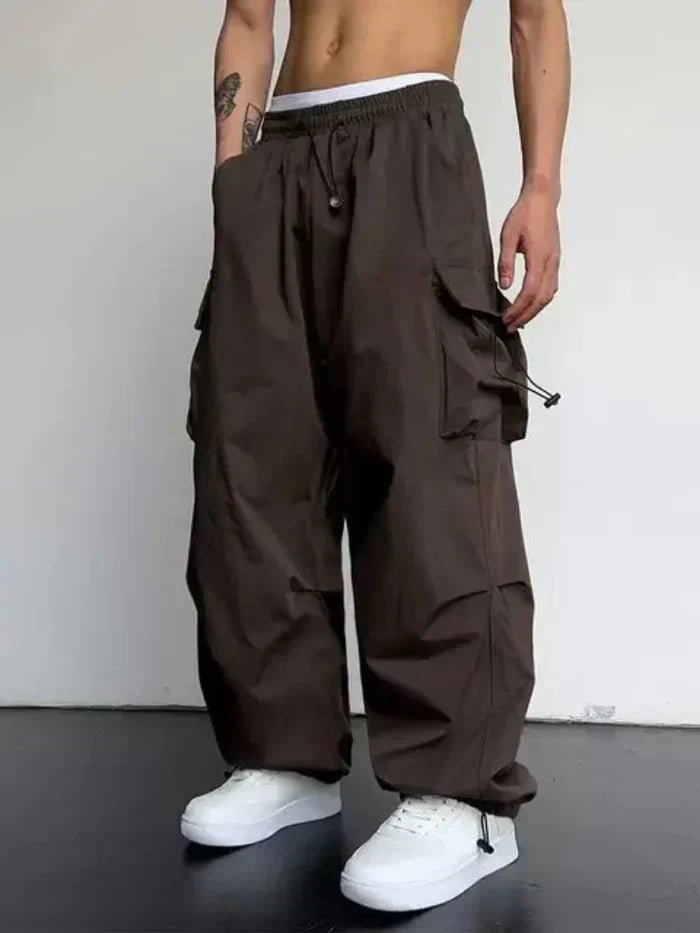 Men's Relaxed Fit Toggle Cuff Cargo Trousers