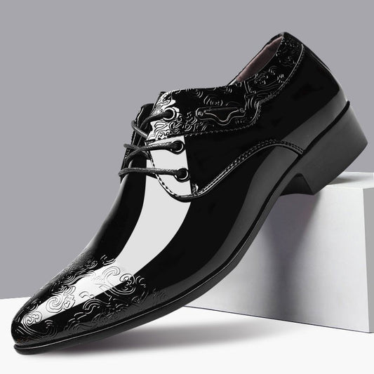 Men's Embossed Toe Derby Dress Shoes