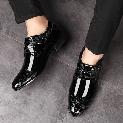 Men's Embossed Toe Derby Dress Shoes