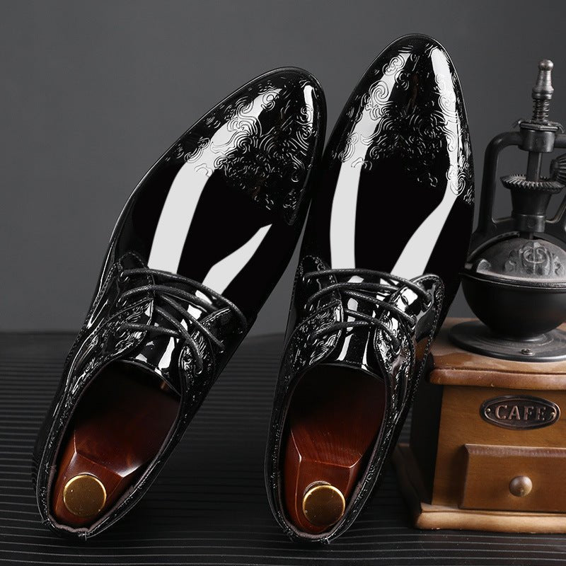 Men's Embossed Toe Derby Dress Shoes