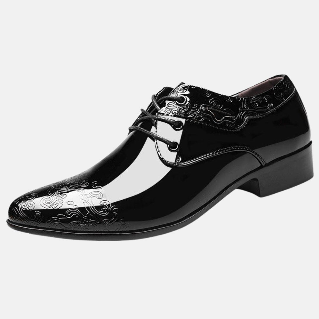 Men's Embossed Toe Derby Dress Shoes