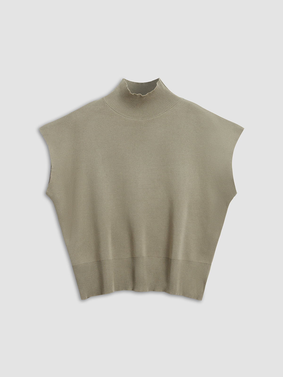 Women's High-Neck Short Sleeve Minimalist Top