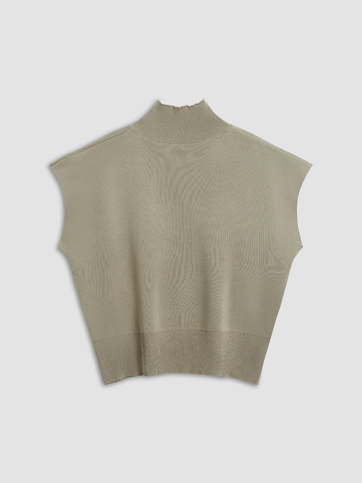Women's High-Neck Short Sleeve Minimalist Top