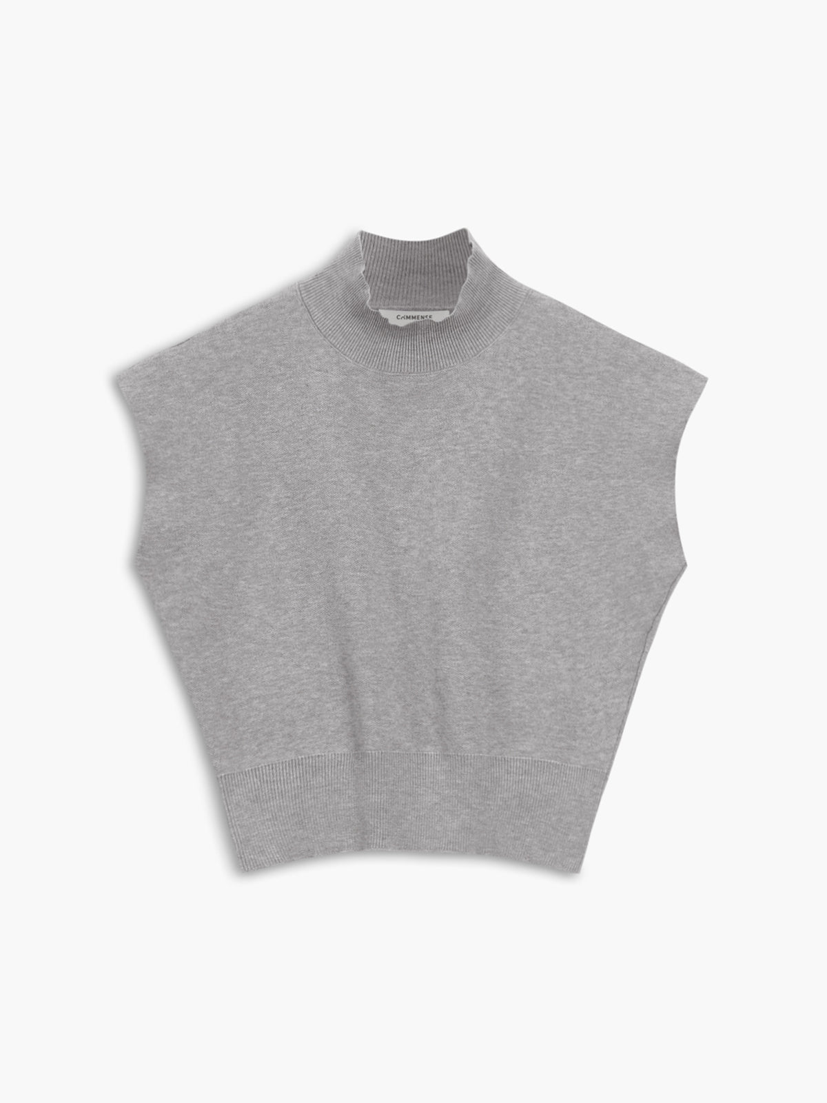 Women's High-Neck Short Sleeve Minimalist Top