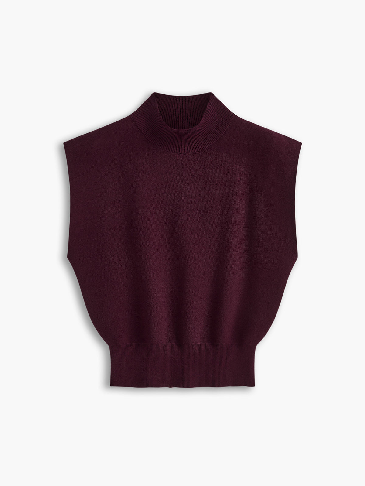 Women's High-Neck Short Sleeve Minimalist Top
