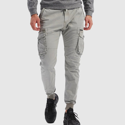 Men's Slim-Cut Multi-Pocket Cargo Trousers