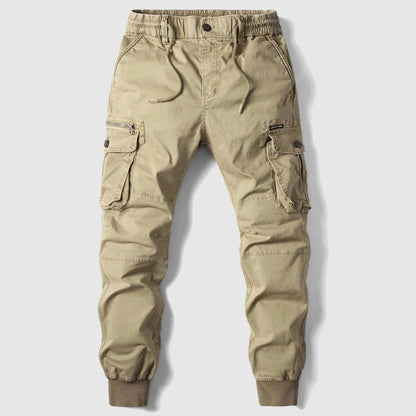 Men's Slim-Cut Multi-Pocket Cargo Trousers