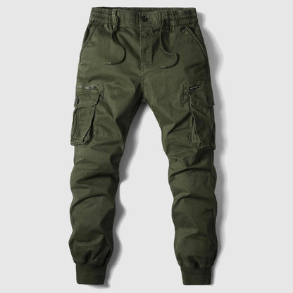 Men's Slim-Cut Multi-Pocket Cargo Trousers