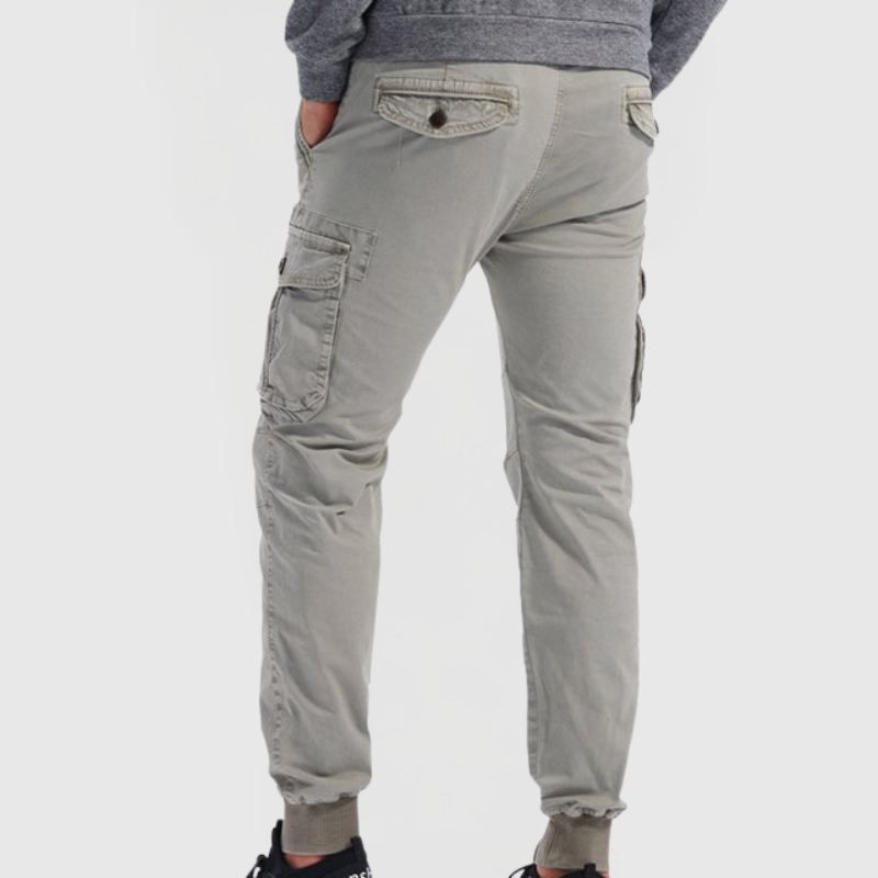 Men's Slim-Cut Multi-Pocket Cargo Trousers