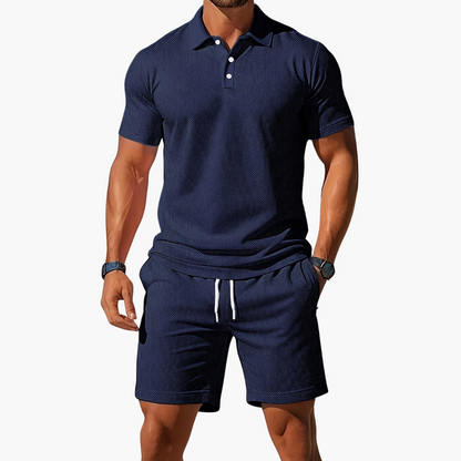 Men's Coordinated Polo Shirt and Shorts Set