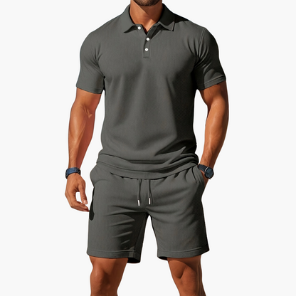 Men's Coordinated Polo Shirt and Shorts Set