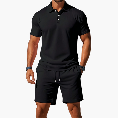 Men's Coordinated Polo Shirt and Shorts Set