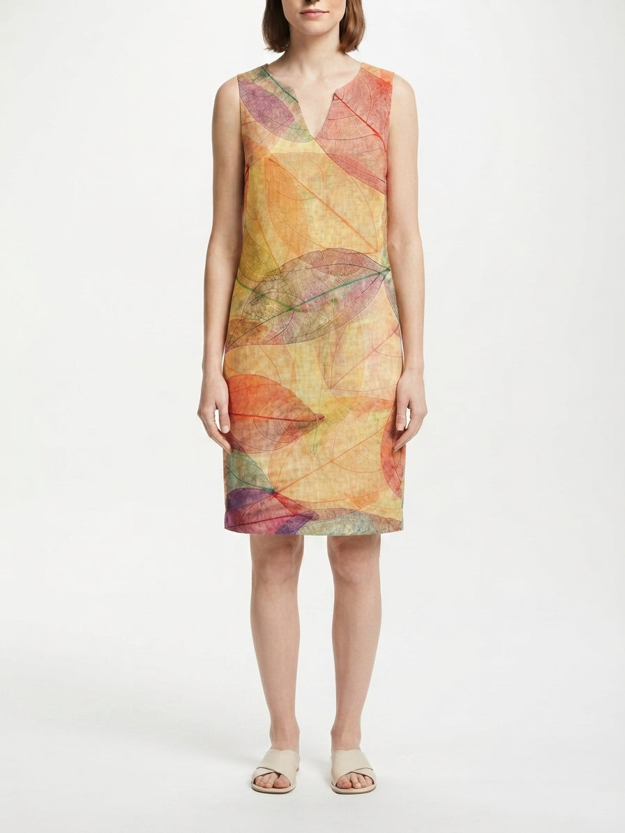 Patterned Flowing Midi Dress