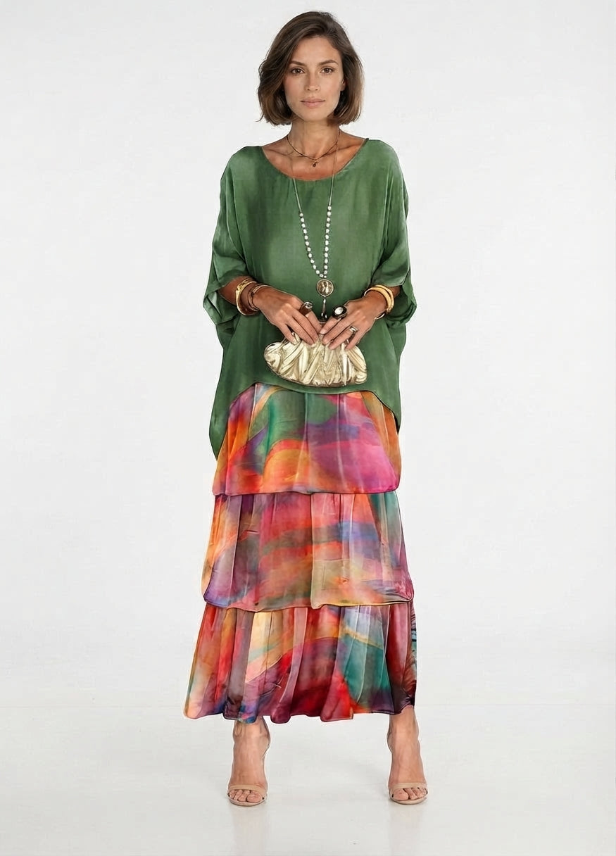 Tiered Bohemian Maxi Romper Dress
