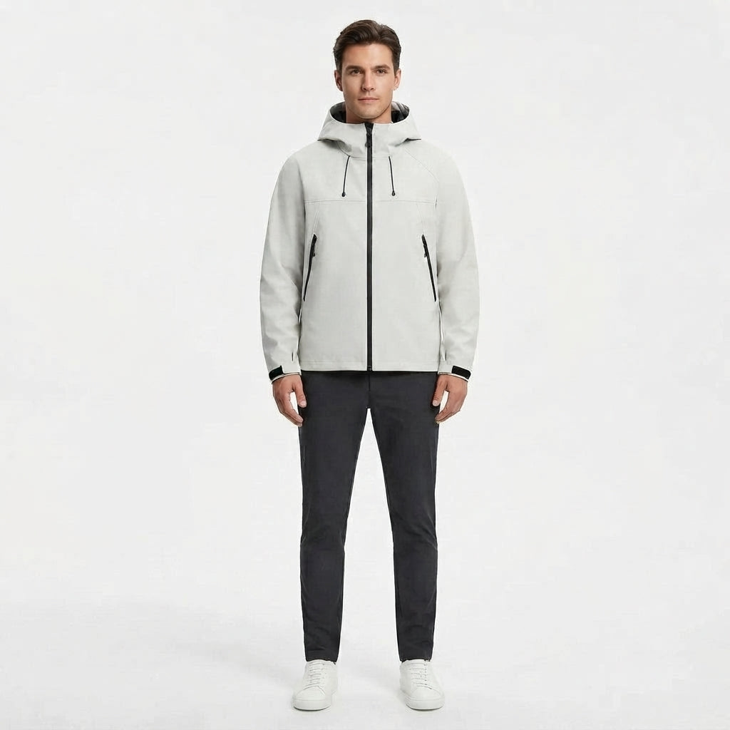 Men's Hooded Weather-Resistant Shell Jacket