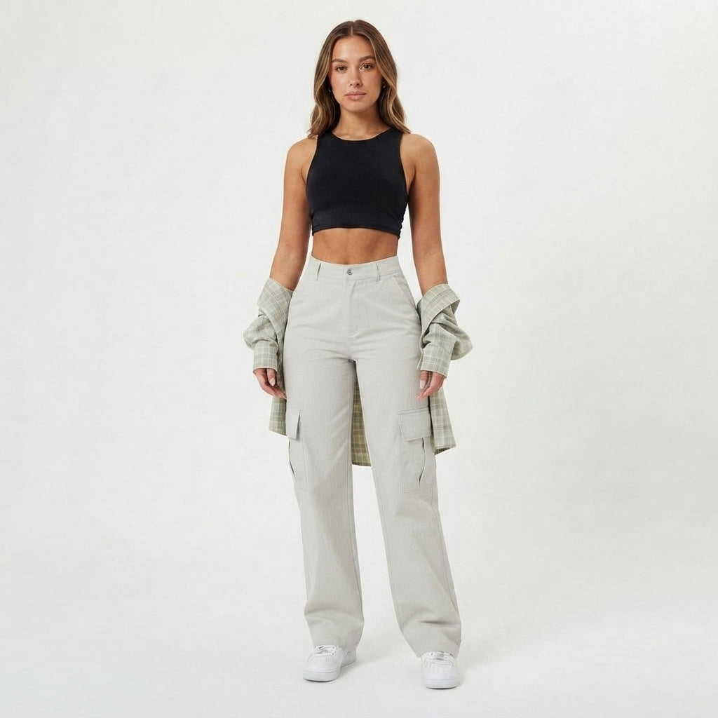 High-Rise Street Cargo Trousers