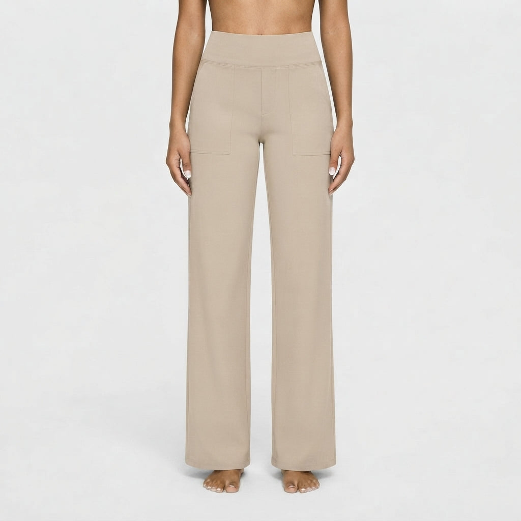 Minimalist High-Waisted Wide-Leg Pants