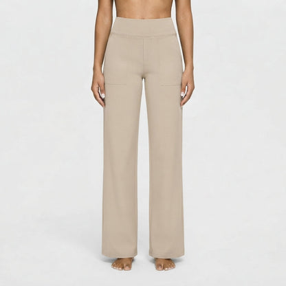 Minimalist High-Waisted Wide-Leg Pants