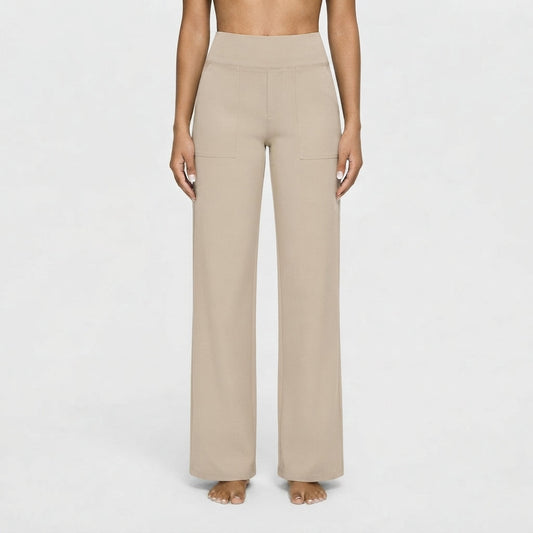 Minimalist High-Waisted Wide-Leg Pants