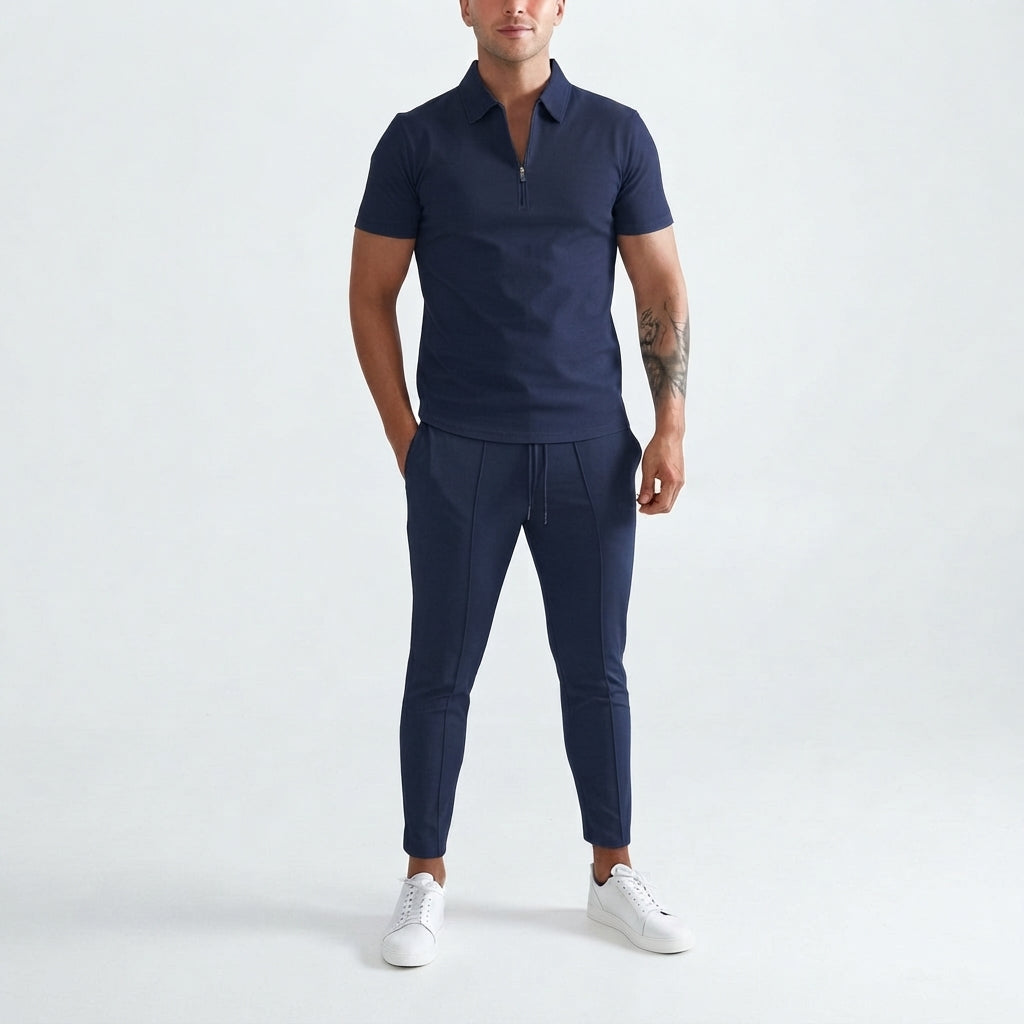 Men's Quarter-Zip Top and Trousers Co-Ord Set