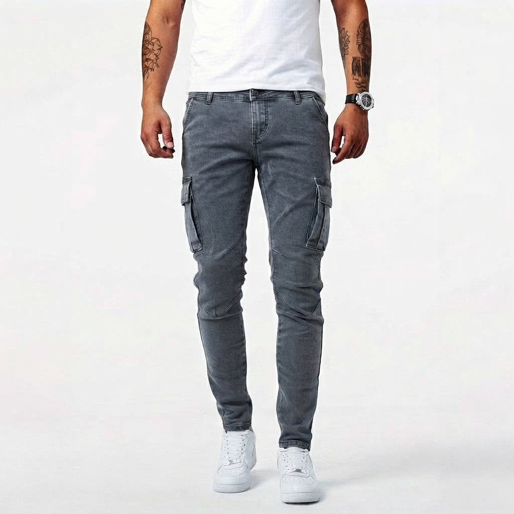 Men's Slim Tapered Cargo Trousers
