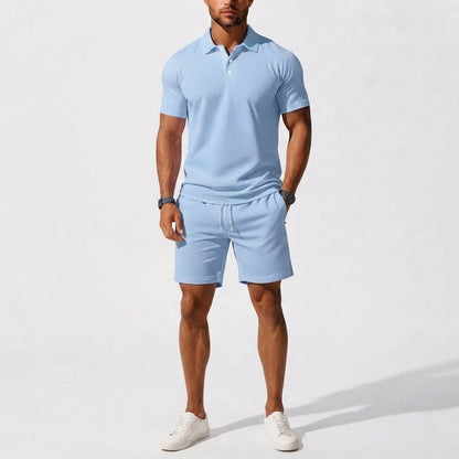 Men's Coordinated Polo Shirt and Shorts Set
