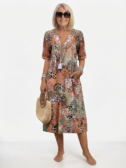 Floral Print Relaxed Slip Dress