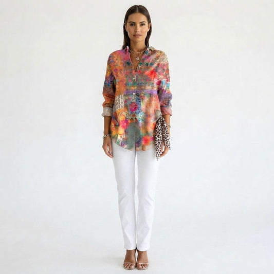 Women's Retro Relaxed Summer Blouse