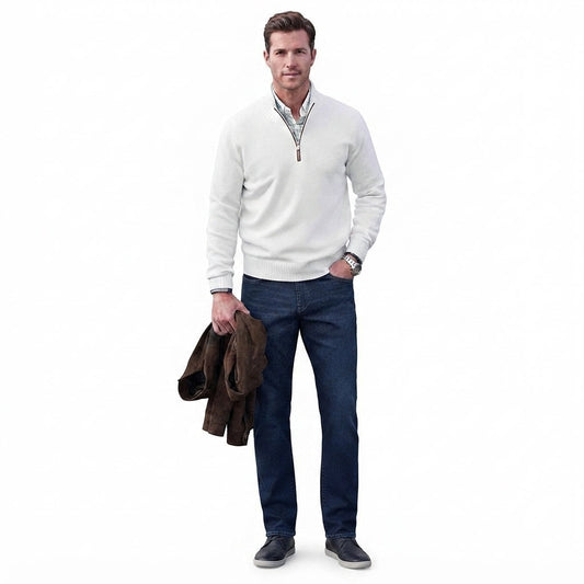 Men's Classic Quarter-Zip Knit Jumper
