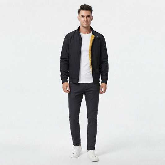 Men's Zip-Front Bomber Jacket