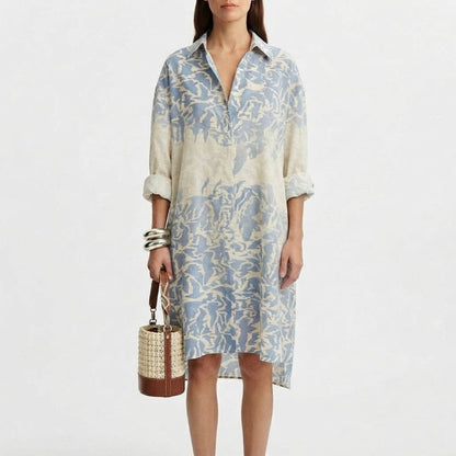 Women's Casual Button-Up Shirt Dress