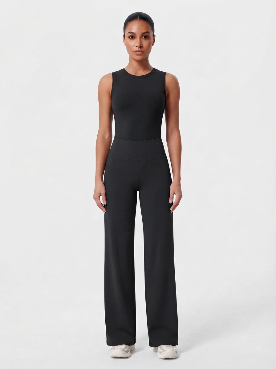 Women's High-Waisted Flared Leg Trousers
