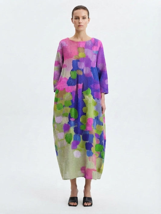 Floral Print Tiered Maxi Dress