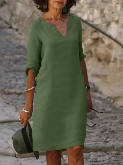 Minimalist Sleeveless Midi Dress