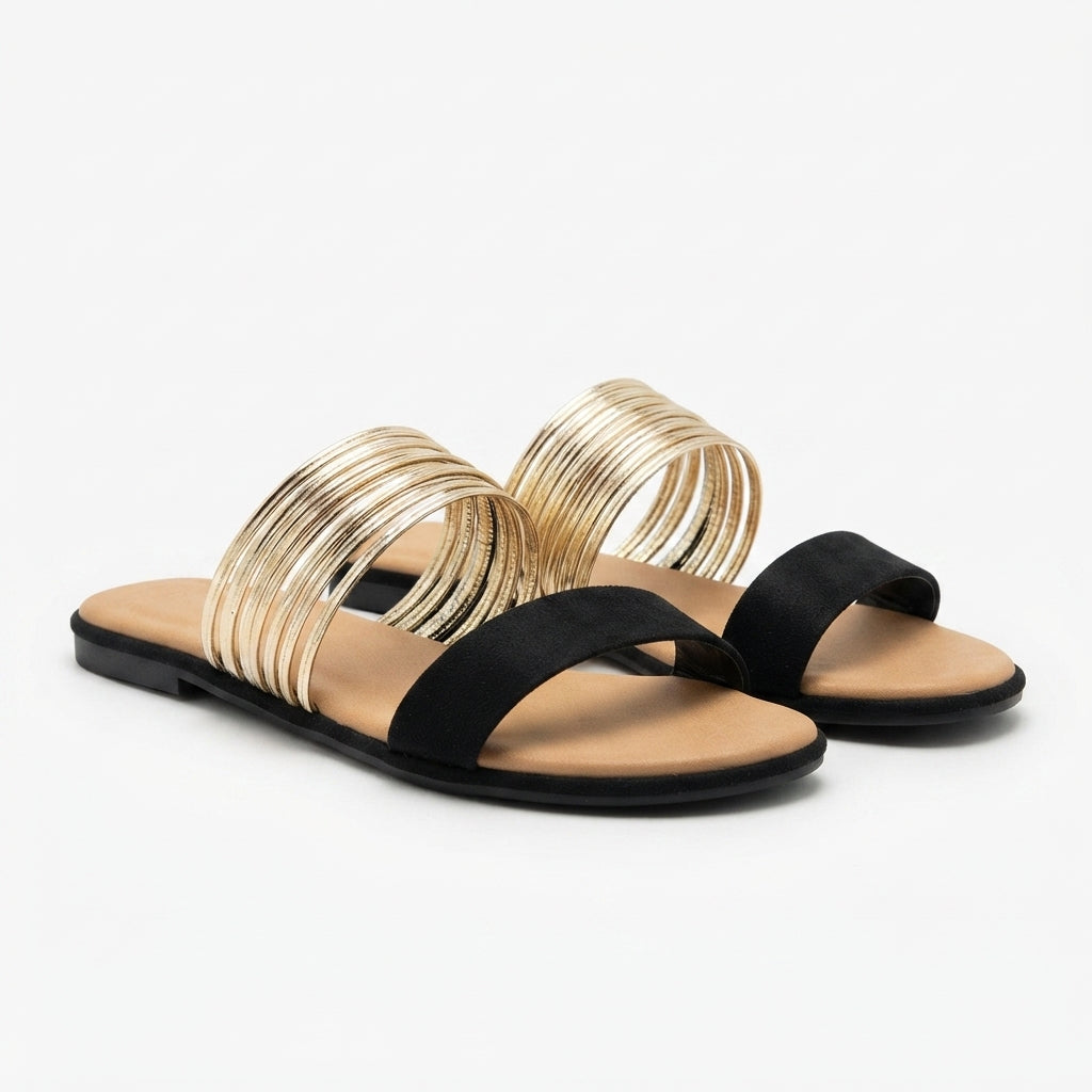 Women's Twin-Strap Open-Toe Slides