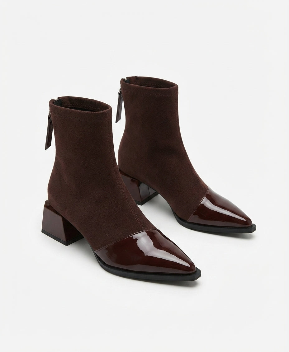 Mid-Block Heel Ankle Boots