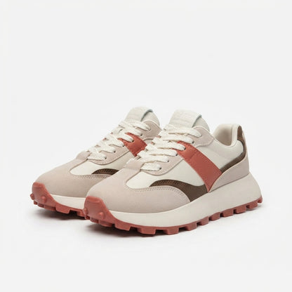 Women's Platform Sole Lace-Up Trainers
