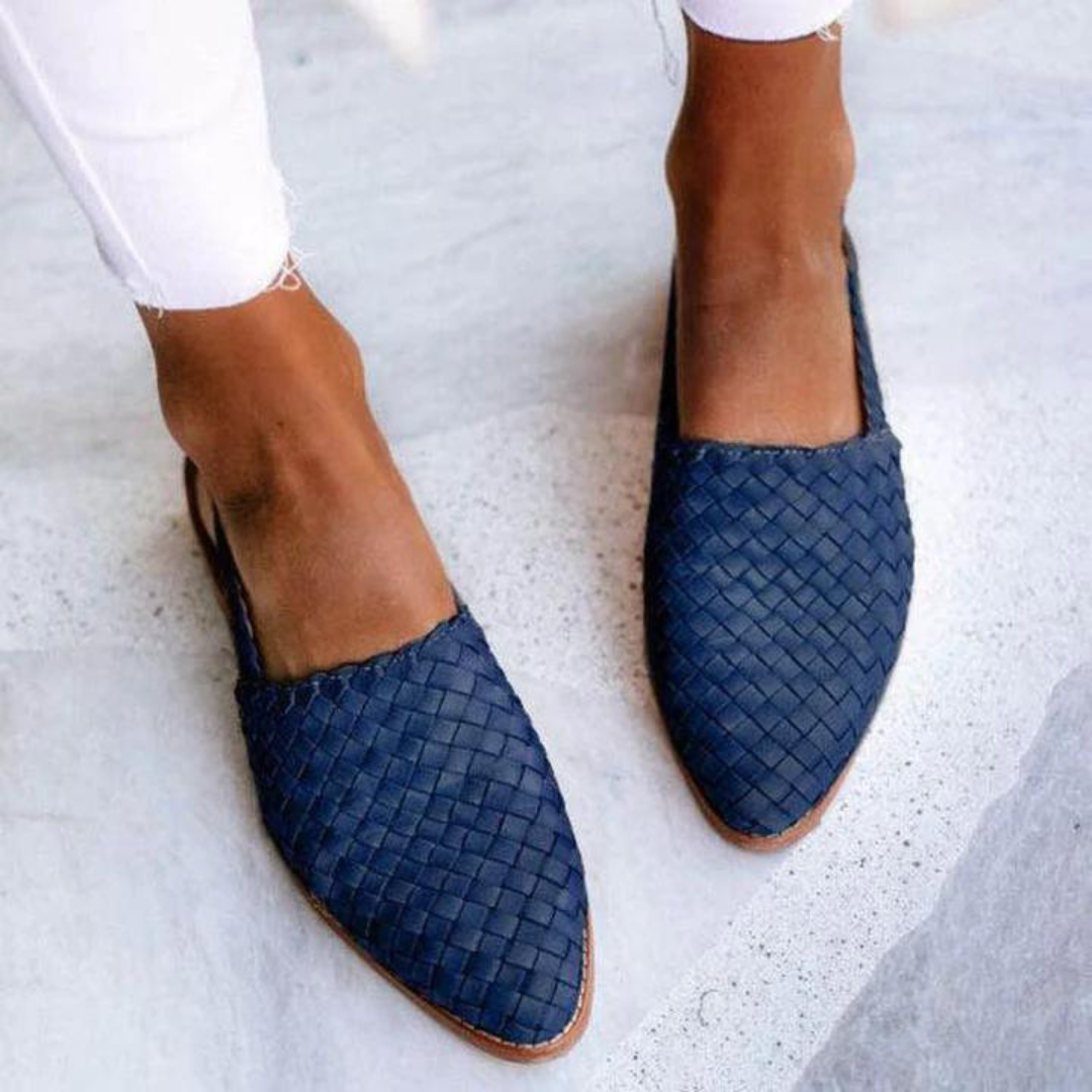Women's Woven Open-Back Mule Loafers