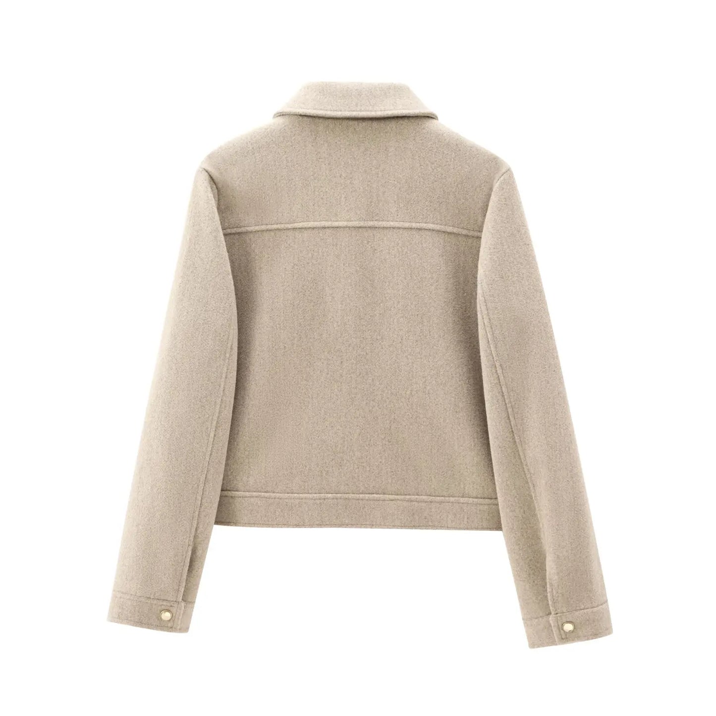 Zip-Front Cropped Bomber Jacket