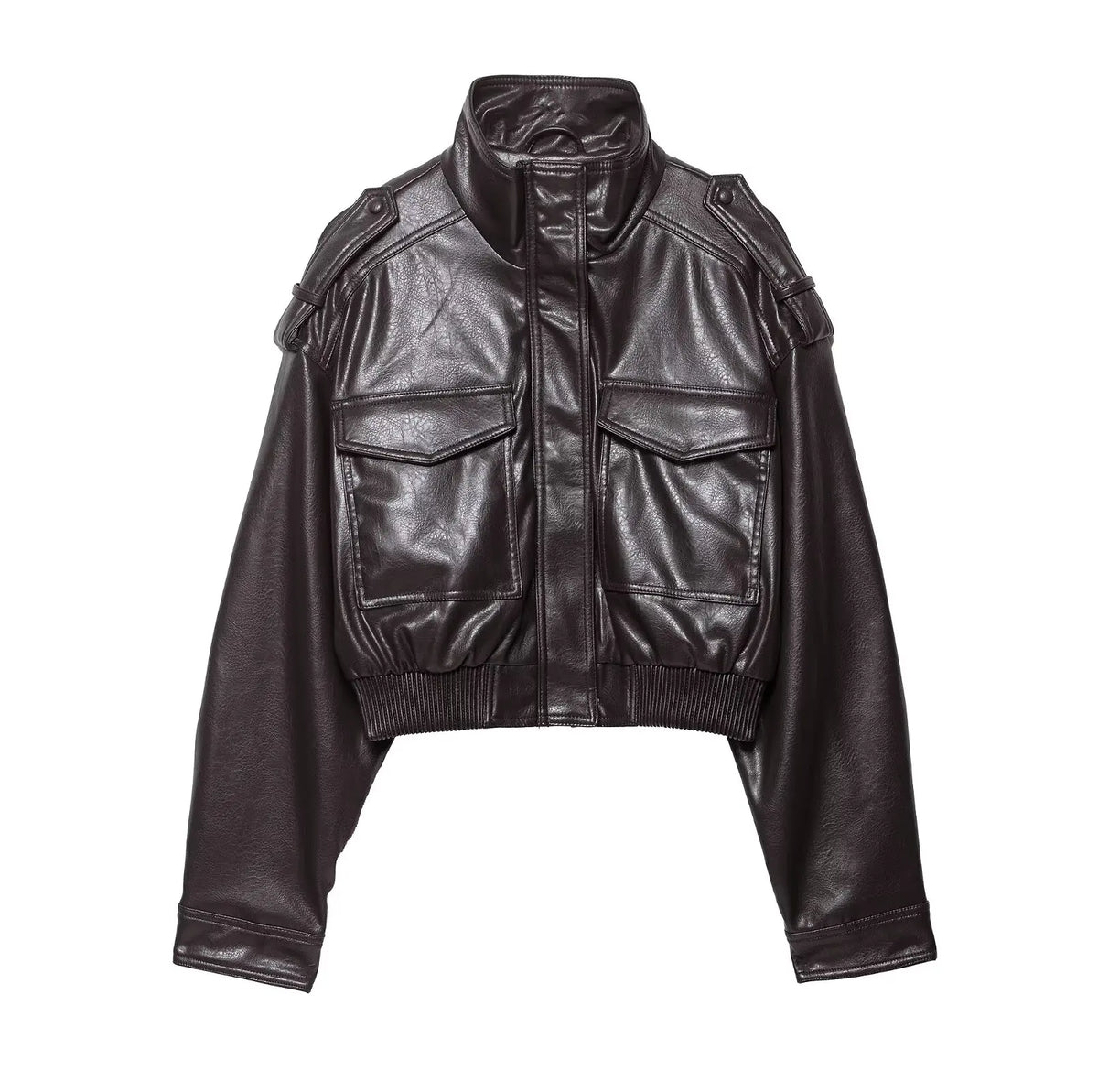 Asymmetric Zip Moto Biker Jacket