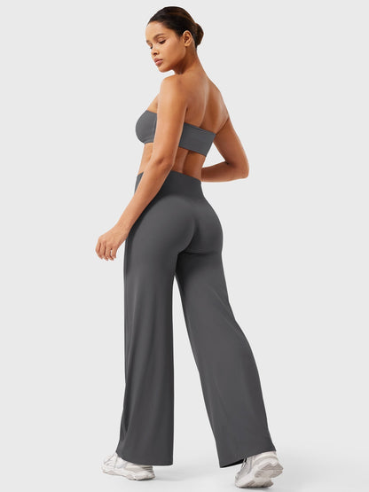 Women's High-Waisted Flared Leg Trousers