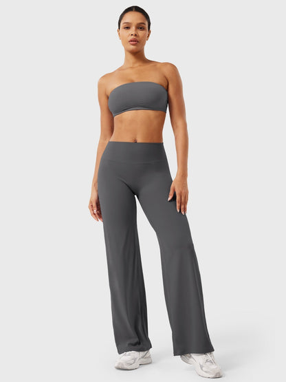 Women's High-Waisted Flared Leg Trousers