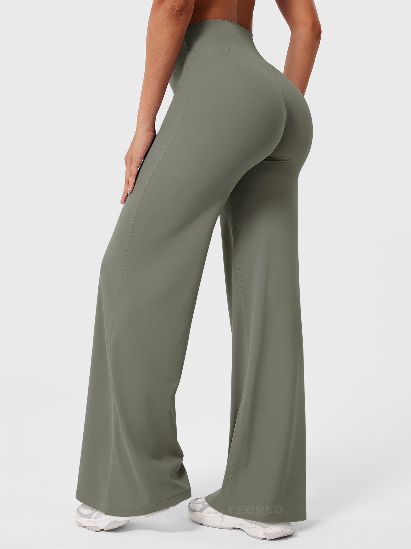Women's High-Waisted Flared Leg Trousers